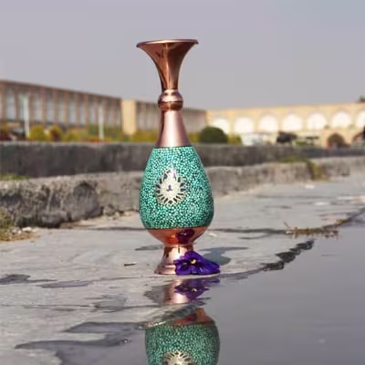 گلدان فیروزه کوبی