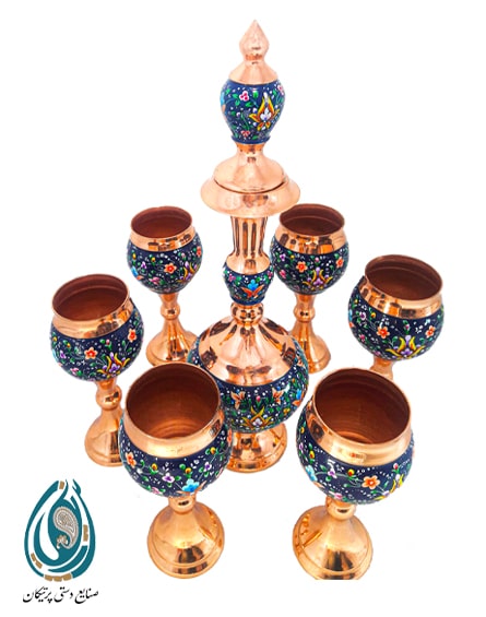 قیمت مناسب سرویس شربت خوری مس و پرداز در پرتیکان آرت