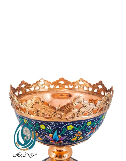 آجیل خوری با طراحی بسیار زیبا و ظریف از جنس مس و پرداز در پرتیکان آرت