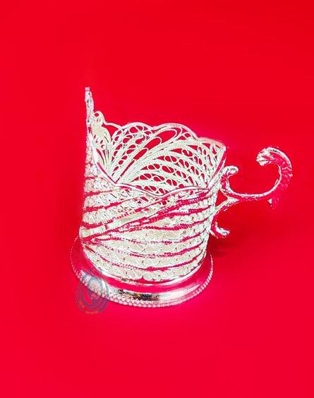 خرید سرویس چایخوری ملیله کاری در پرتیکان آرت