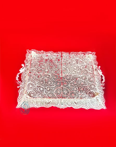 سینی ملیله کاری نقره ای با جنس اعلا در پرتیکان آرت