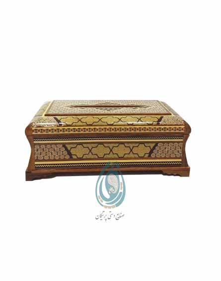 فروش جا دستمال کاغذی زیبا خاتم کاری شده اعلا