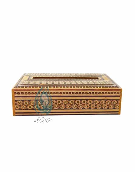 قیمت جا دستمال کاغذی استخوانی خاتم کاری شده اعلا