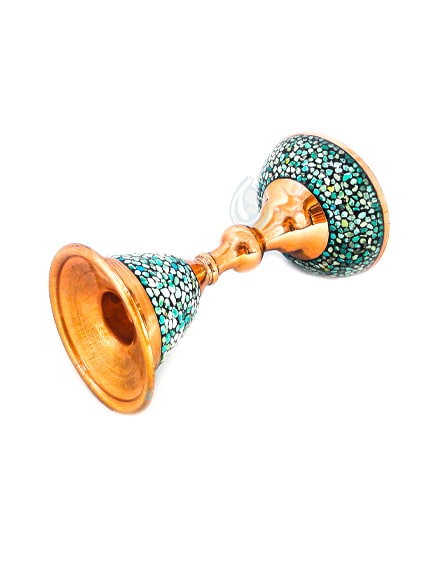 قیمت شمعدانی کوچک فیروزه کوبی شده