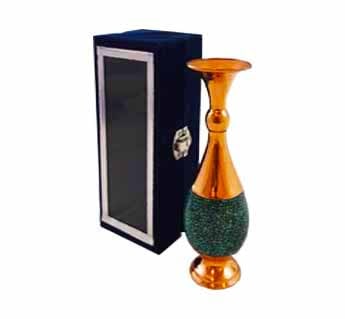 گلدان صراحی 20 فیروزه کوبی همراه جعبه جیر