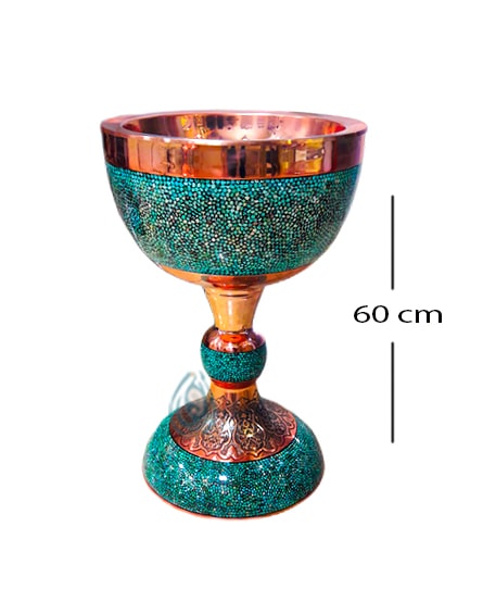 سنگاب فیروزه کوبی شده از جنس اعلا مس